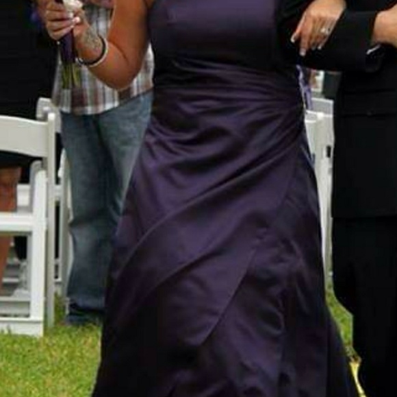 Royal purple bridesmaids dress - Picture 2 of 3